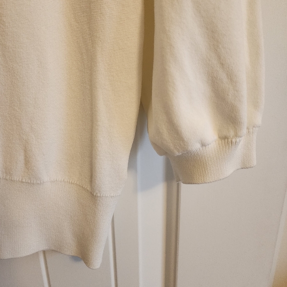 Creamy Beaded Neck Sweater Small - Picture 8 of 16